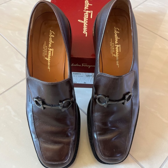 #2739 Salvatore Ferragamo Slip On Auburn Calf Caffe Trim size 13D main image 9